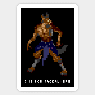 J is for Jackalwere Sticker